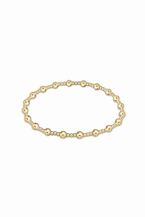 Egirl Classic Sincerity Pattern 4Mm Bead Bracelet - Gold Limited Time Discount
