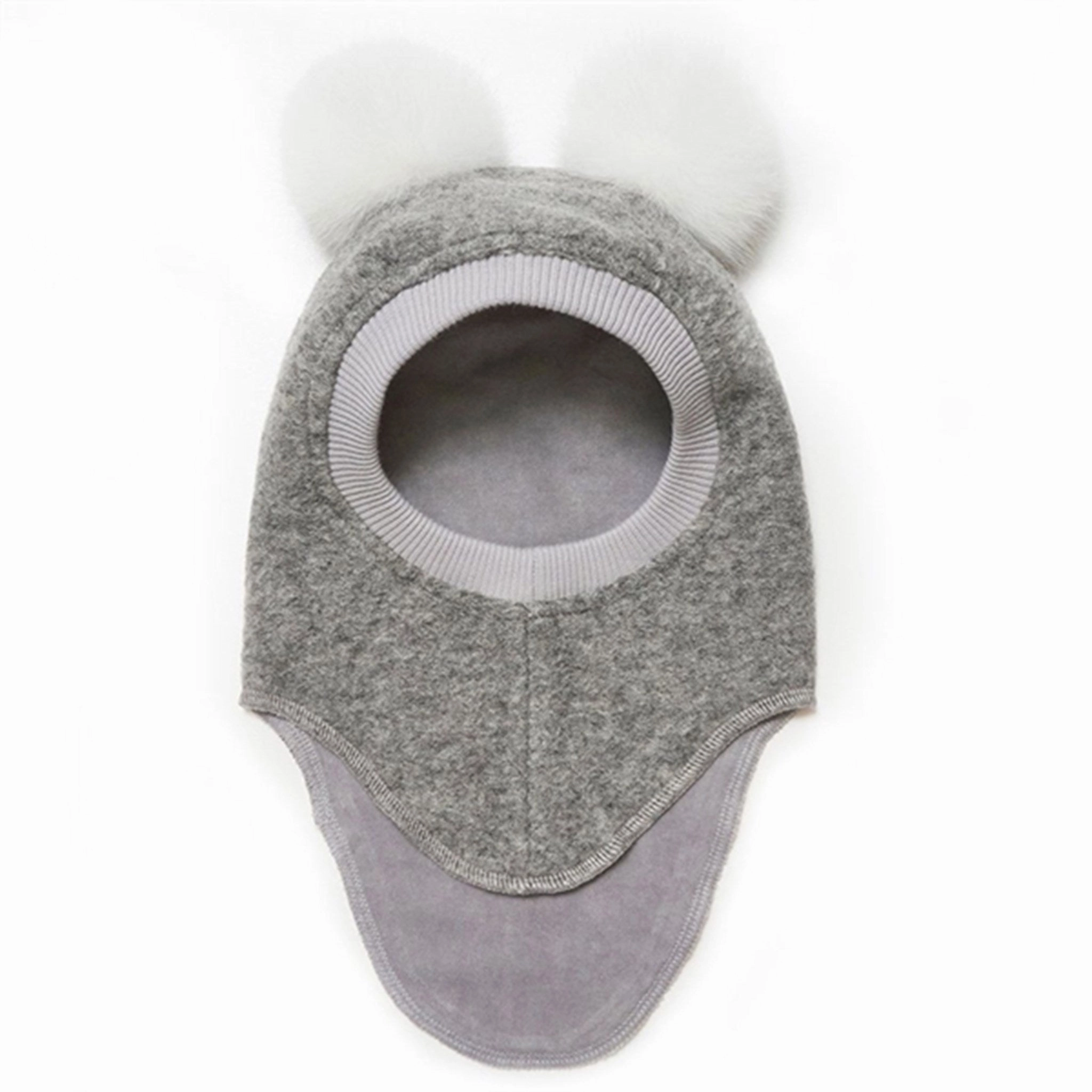 Huttelihut Balaclava W. Alpaca Pompoms Big Bear Light Grey Melange Instant Discount Hot Offer Event