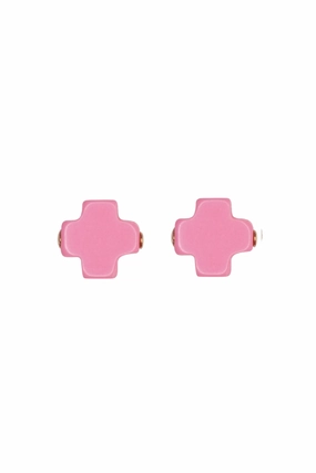 Signature Cross Stud - Bright Pink Grab & Save Today