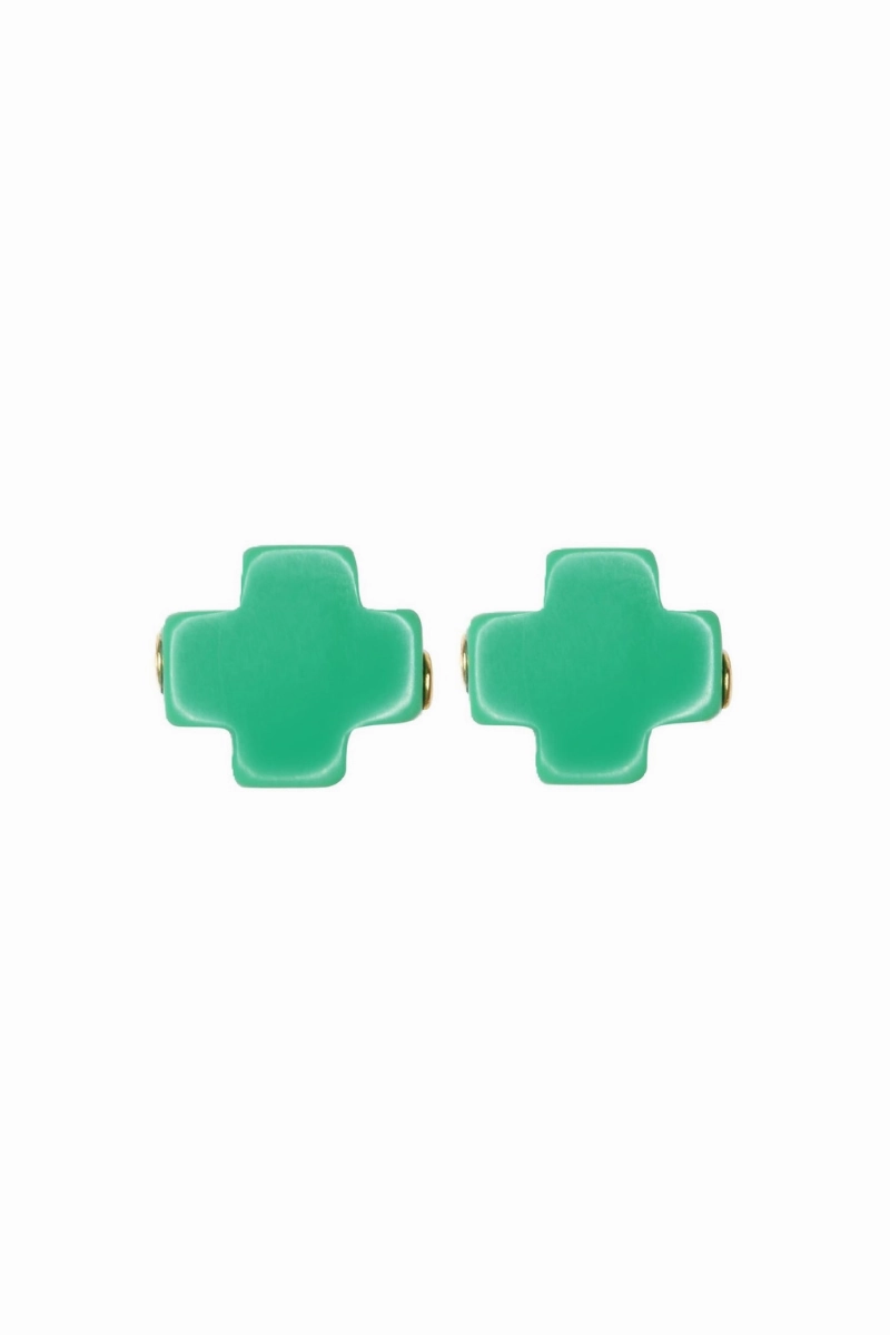 Clearance Sale Now Big Price Drop Signature Cross Stud - Emerald