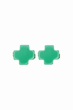Clearance Sale Now Big Price Drop Signature Cross Stud - Emerald