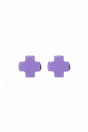 Signature Cross Stud - Purple Grab It Fast Price Drop Today