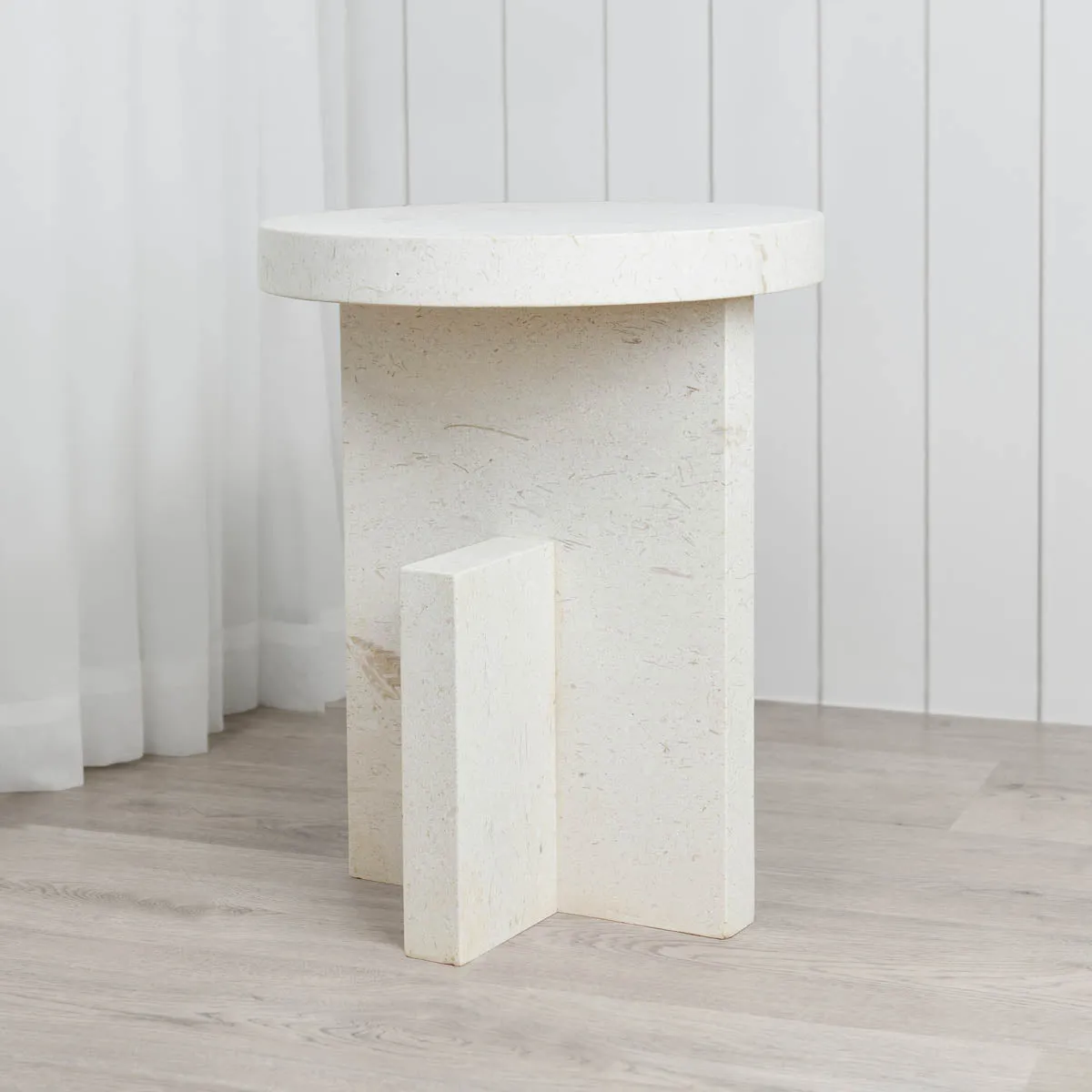 Silas Side Table (Limestone)
