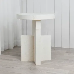 Silas Side Table (Limestone)
