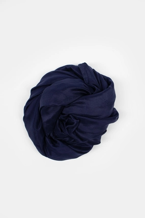 Silk Habotai Light Scarf Navy Big Savings Event Limited Time Sale