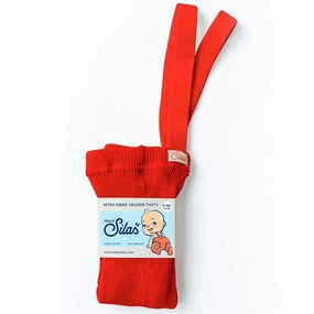 Weekend Sale Special Silly Silas Footed Tights Love Red