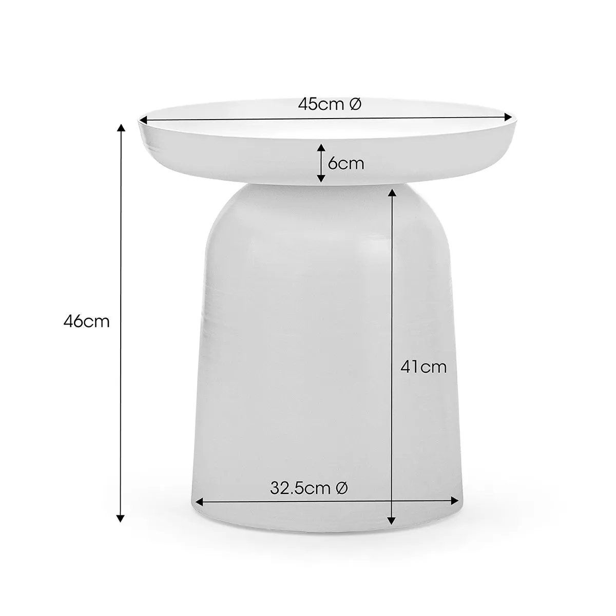 Sirkel Round Pedestal Side Table