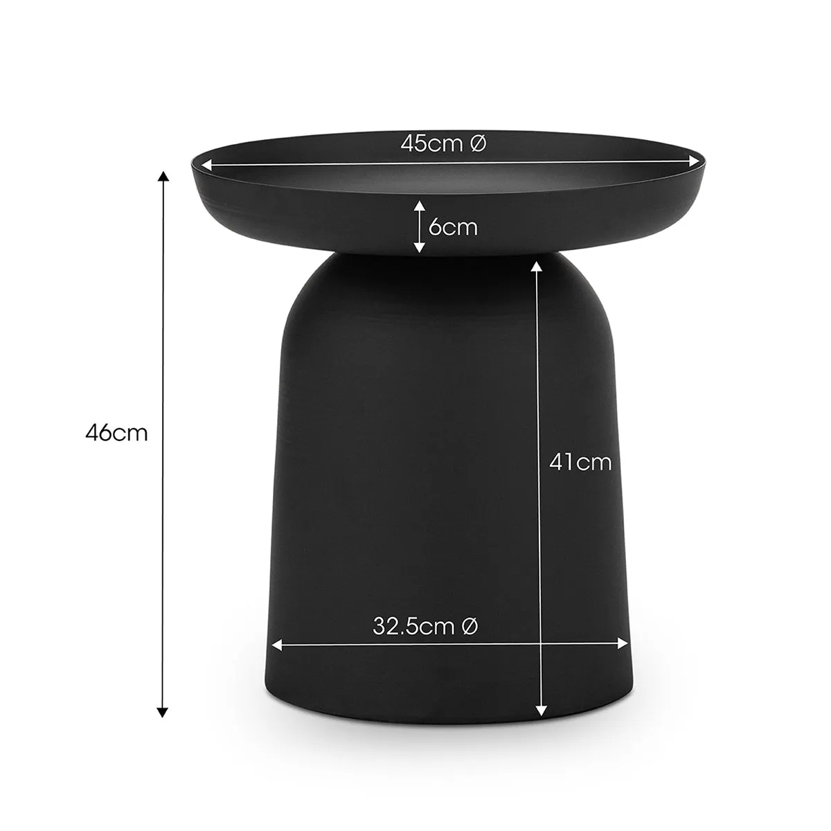 Sirkel Round Pedestal Side Table