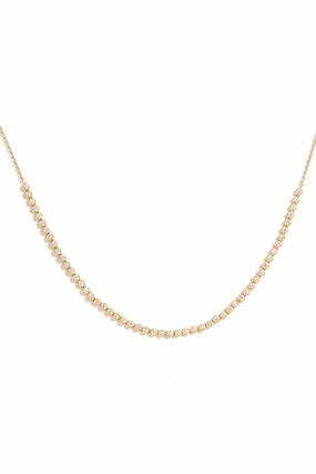 Small Diamond Tennis Necklace In Yellow Gold Grab It Before Gone Flash Sale Alert Now