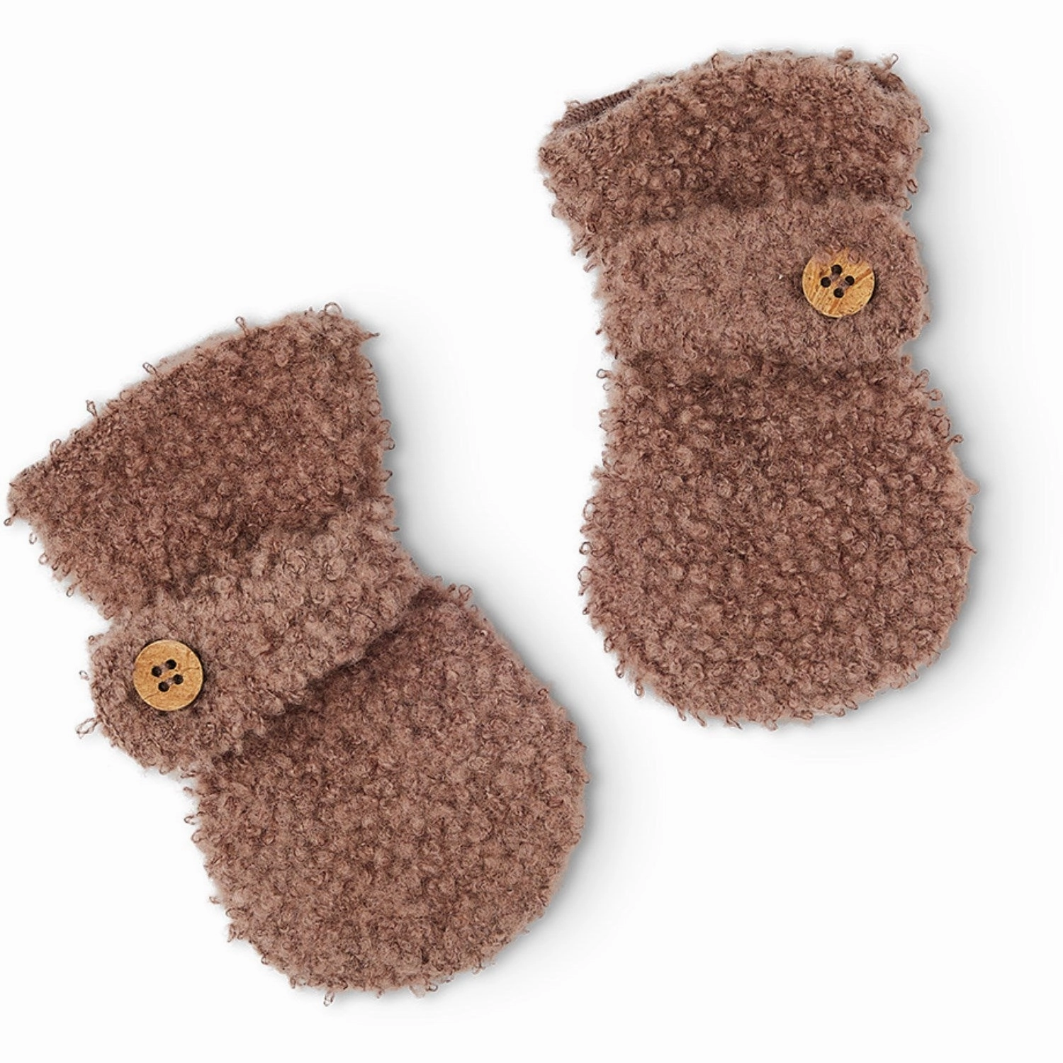 Smallstuff Rose Brown Mittens Boucl Merino Wool Todays Trending Deals