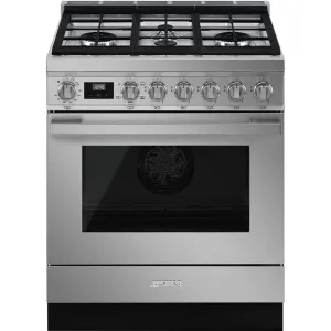 SMEG PORTOFINO 30" Gas Range - Stainless - CPF30UGGX