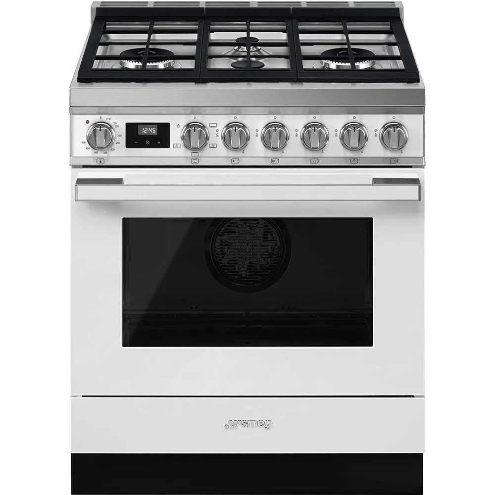 SMEG PORTOFINO 30" Gas Range - White - CPF30UGGWH
