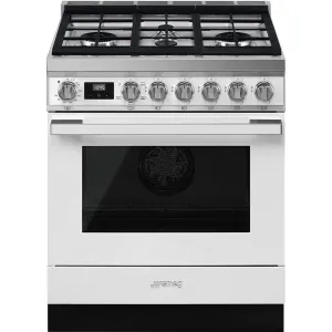 SMEG PORTOFINO 30" Gas Range - White - CPF30UGGWH