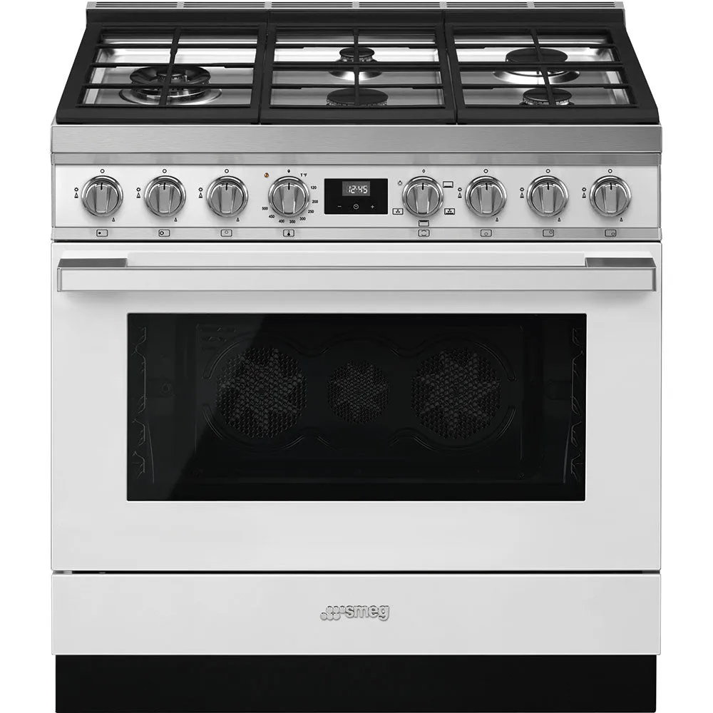 SMEG PORTOFINO 36" Gas Range - White - CPF36UGGWH