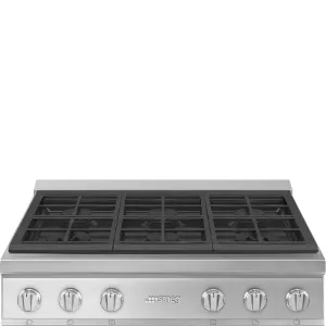 SMEG PORTOFINO 36" Gas Rangetop - Stainless - RTU366GX