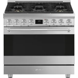 SMEG PROFESSIONAL 36" Gas Range - Stainless - SPR36UGGX