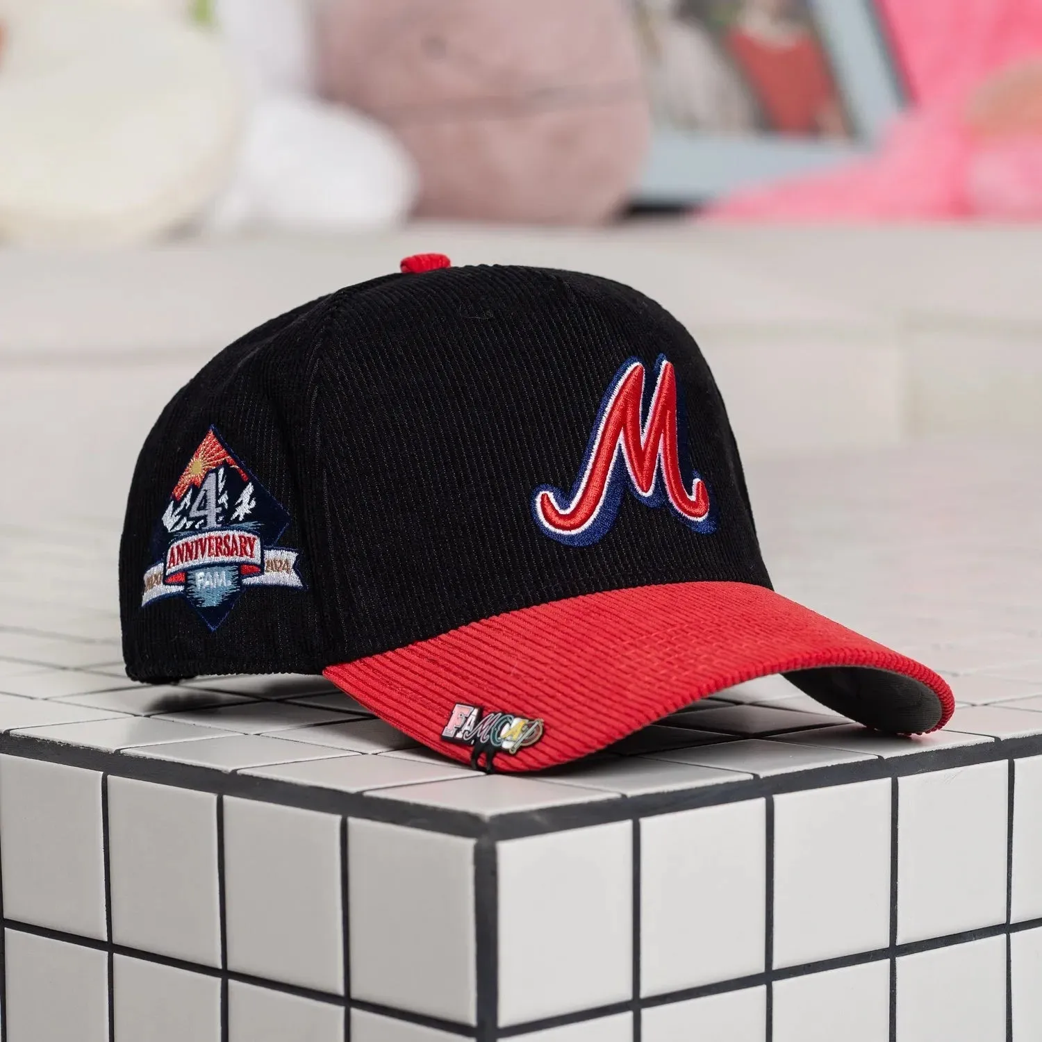 Shop Smart & Save Fam.Cap Snapback "M" Cap 4Th Anniversary Two Tone / Grey Uv