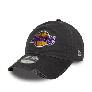 Los Angeles Lakers Nba Capwash Distress Dark Grey / New Era 9Twenty Best Seller Discount