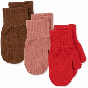 Trending Deals Today Konges Sljd Rose/Pecan/Scarlet 3-Pak Filla Mittens
