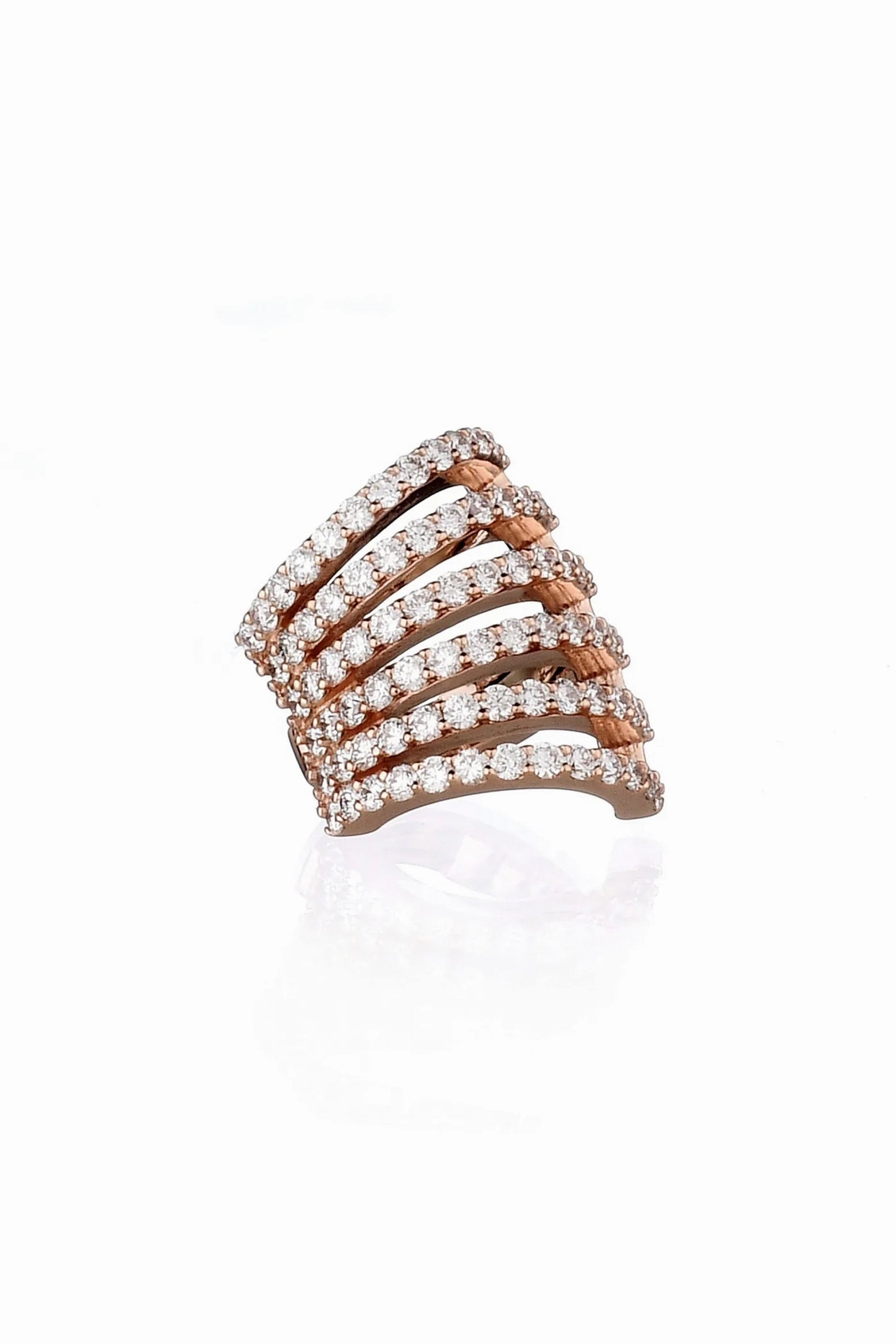 Hot Offer Frenzy Grab It Fast Full Diamonds Ear Cuff In 18K Rose Gold
