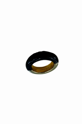 Gold Polished Two Tone Black Ring Shop & Grab Savings