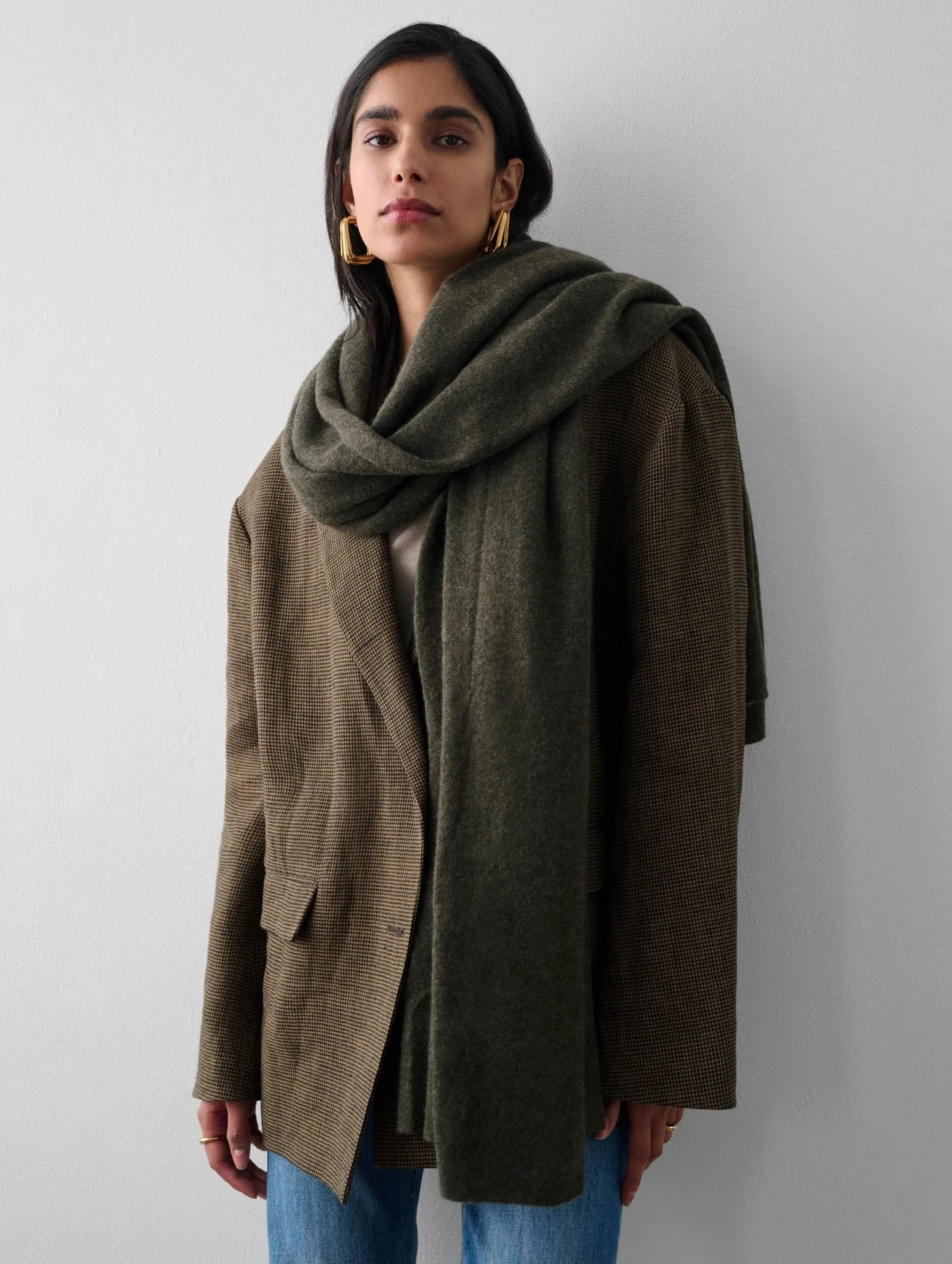 Today Only Discount Cashmere Travel Wrap - Thyme Heather