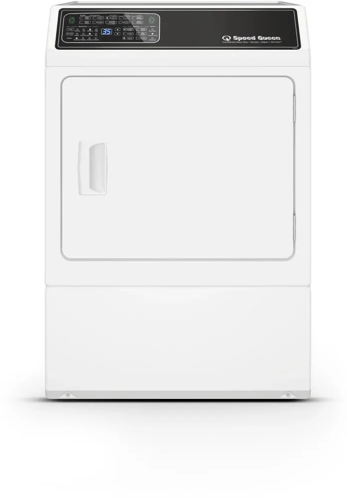 Speed Queen DF7004WG Df7 Sanitizing White Gas Dryer With Front Control Pet Plus&#8482; Steam Over-Dry Protection Technology Energy Star Certified 5-Year Warranty