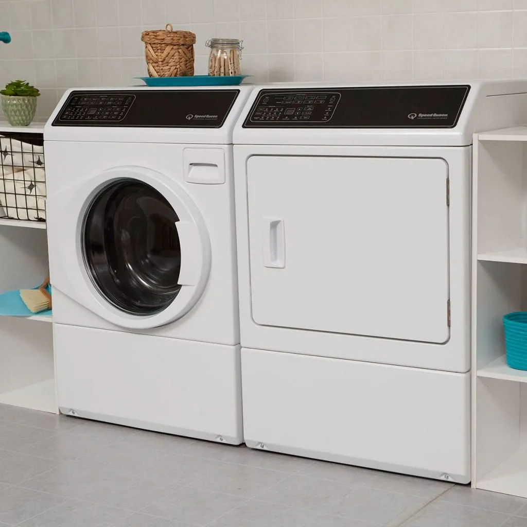 Speed Queen DF7004WG Df7 Sanitizing White Gas Dryer With Front Control Pet Plus&#8482; Steam Over-Dry Protection Technology Energy Star Certified 5-Year Warranty