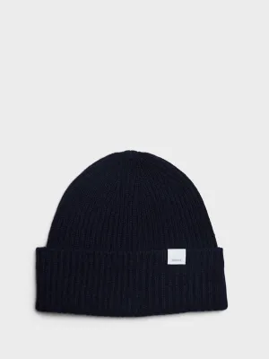 Standard Merino Lambswool Beanie In Dark Navy Dont Miss These Savings
