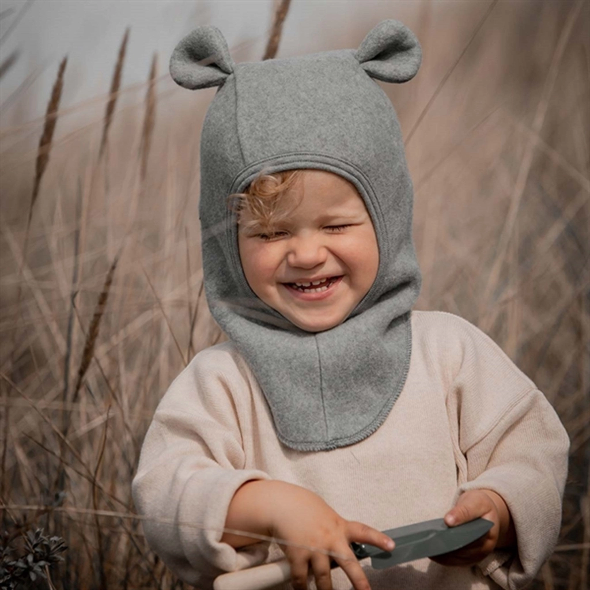 Huttelihut Teddy Balaclava Cotton Fleece W. Ears Eucalyptus Special Savings Today Surprise Offer Now