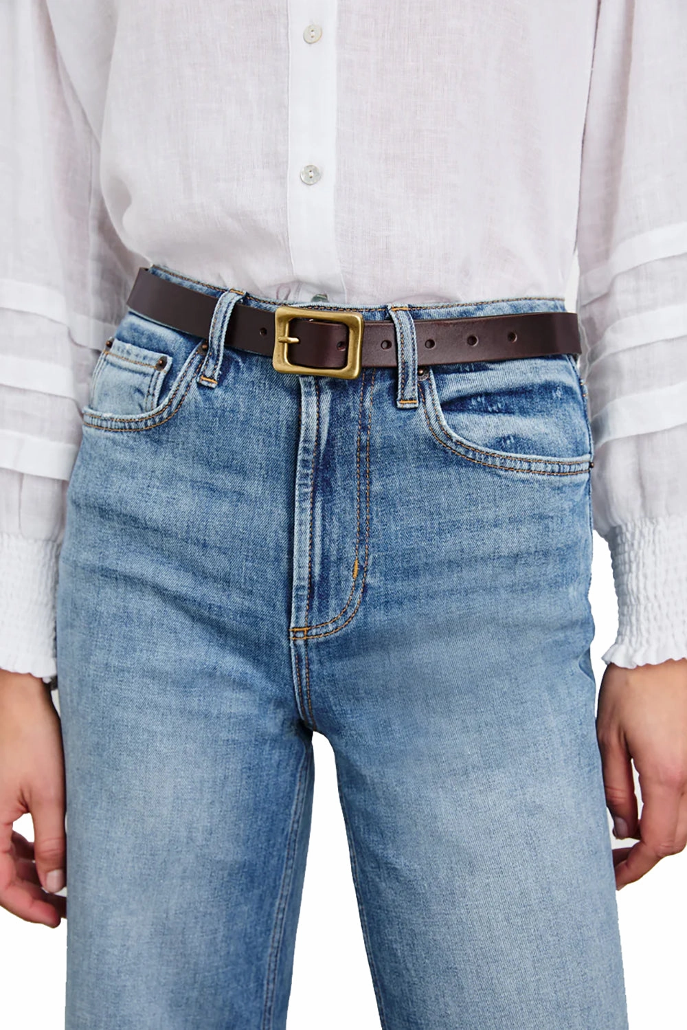 Price Slash Today Remi Belt In Brown Gold