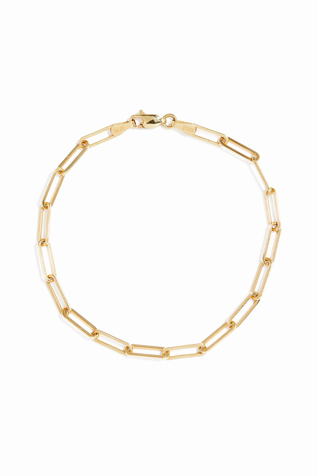 Mega Hot Offer Special Price Offer Paperclip Chain Bracelet In Yellow Gold