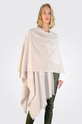 Stitch Detailed Poncho - Desert Sweet Deal Today