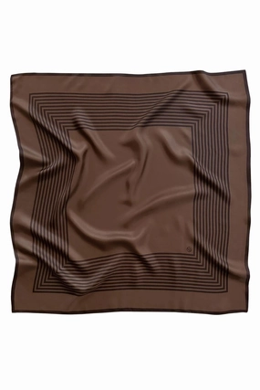 Hot Deals Today Striped Scarf 80 Cm. Brown