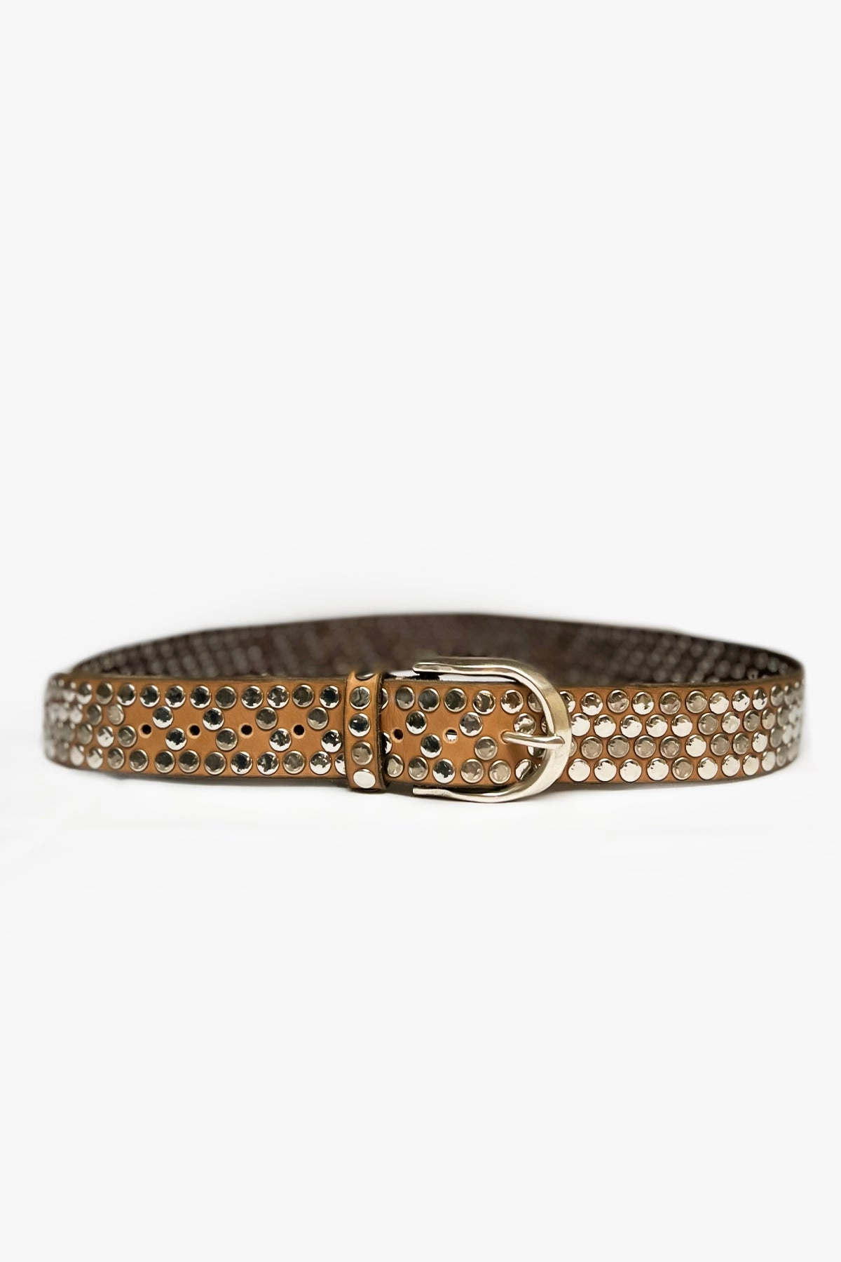 Mega Discount Today Studded Belt - Vanilla