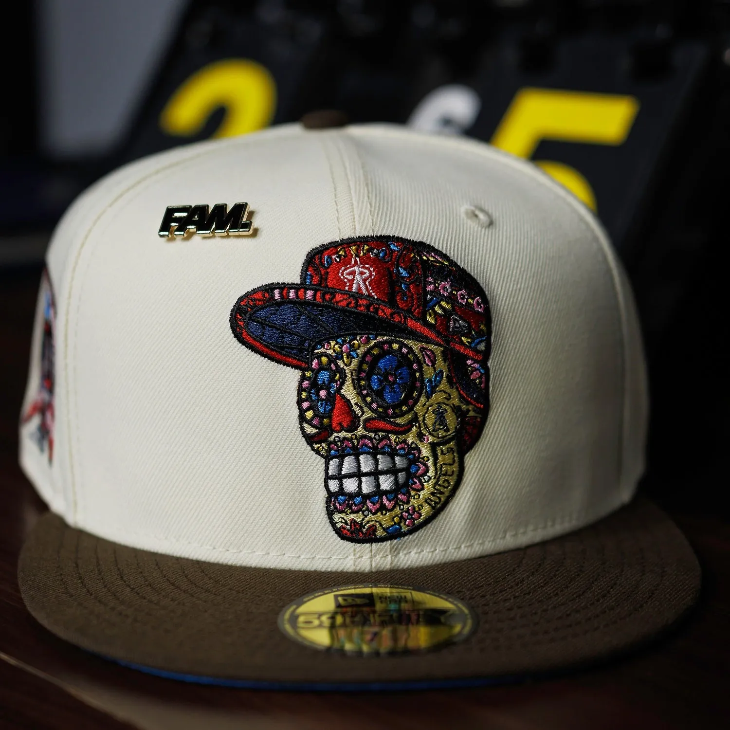 Online Exclusive Deal Exclusive Online Discount Sugar Skull Anaheim Angels Mlb Chrome White Blue Uv / New Era 59Fifty Fitted Cap
