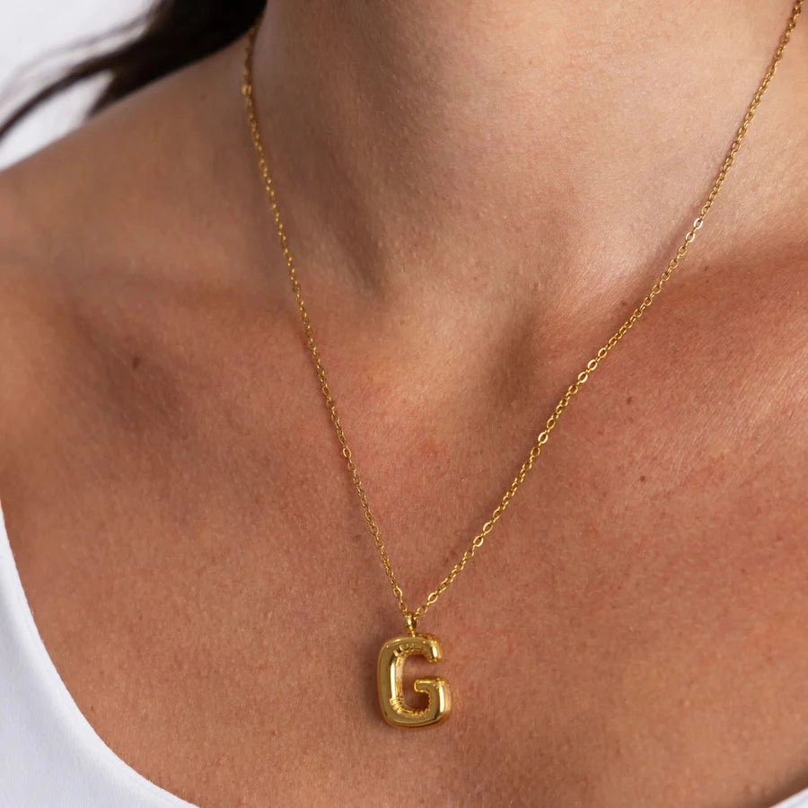 Daily Clearance Deal Bubble Initial Necklace