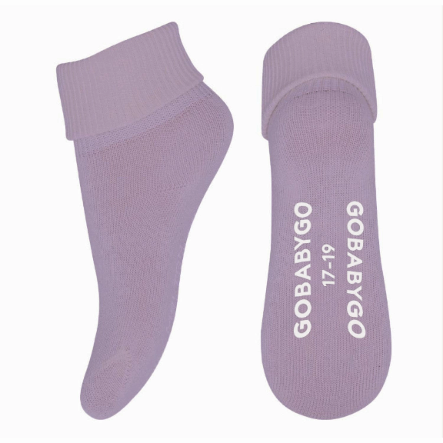 Gobabygo Cloud Lilac Non Slip Socks Organic Cotton Flash Sale Now