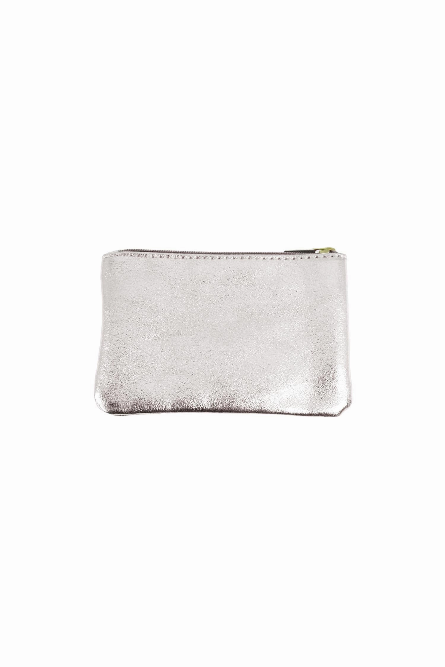 New Arrival Discount Deal Frenzy Today Metallic Pouch Small Silver