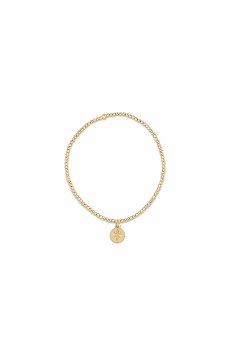 Must-Have Deal Daily Clearance Deal Classic Gold 2Mm Bead Bracelet - Direction Gold Disc