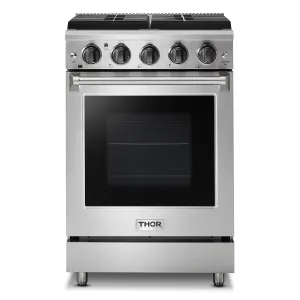 Thor 24" Pro Style Stainless Stell Gas Range - Stainless - LRG2401