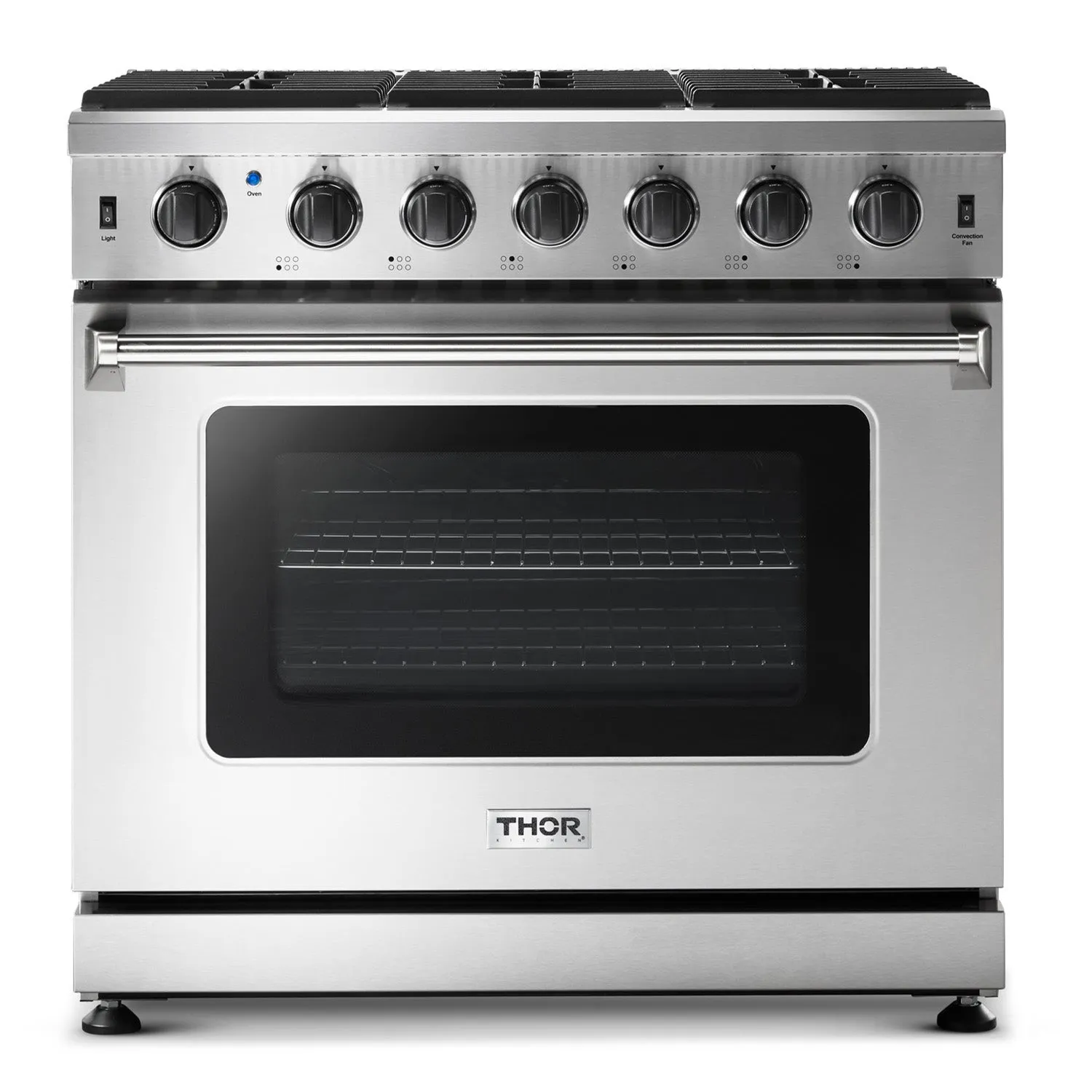 Thor 36" Professional Stainless Steel Gas Range - Stainless - LRG3601U