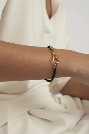 Tilly Sveaas Friendship Bracelet In Black Grab the Deal Now