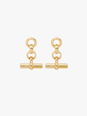 Tilly Sveaas Gold T Bar Drop Earrings Best Deal Today Online Exclusive Offer