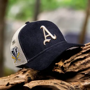 Todays Mega Savings Oakland Athletics Mlb Navy Gray Uv / New Era 9Forty A-Frame Trucker