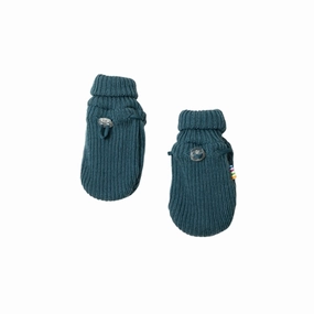 Clearance Blowout Joha Wool Dark Blue Mittens 2-Layer W/O Thumb