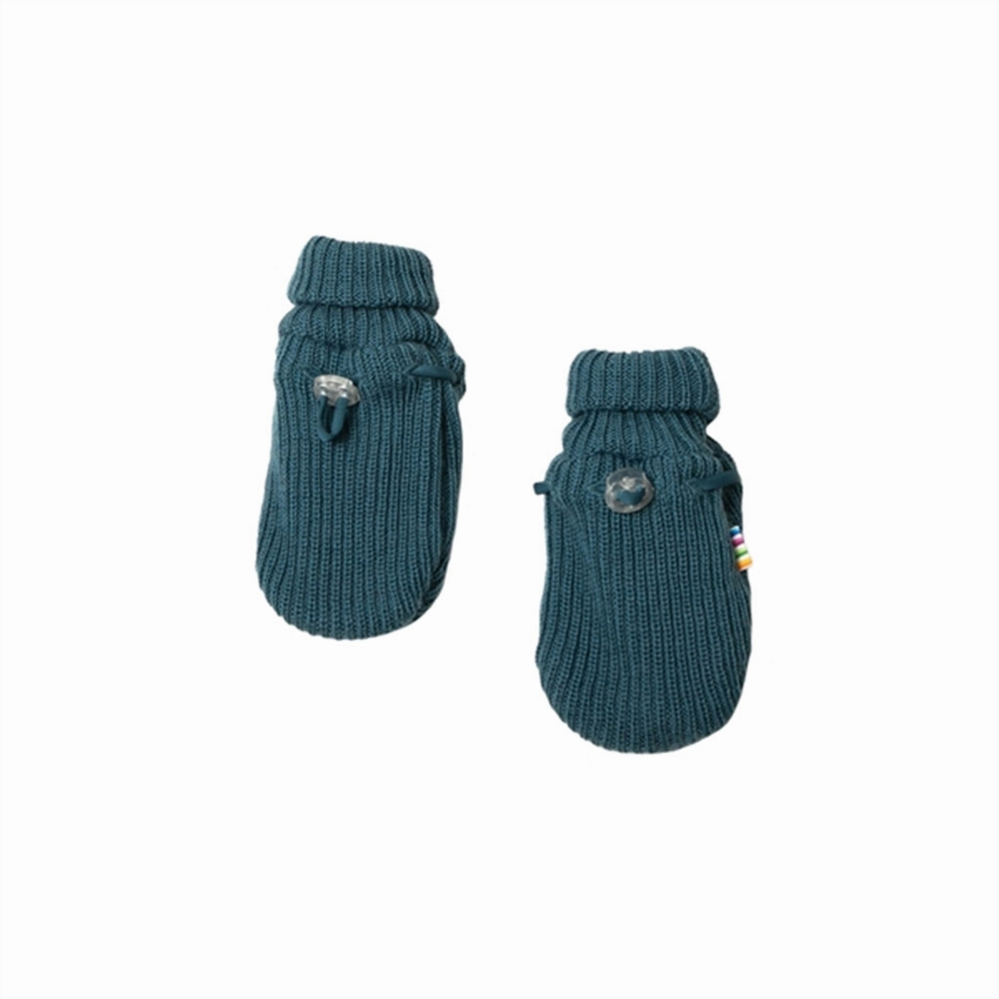 Clearance Blowout Joha Wool Dark Blue Mittens 2-Layer W/O Thumb