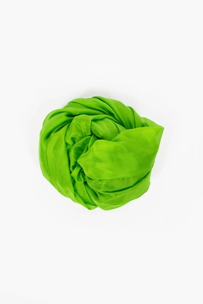 Silk Habotai Light Scarf Bella Green Mega Online Discount