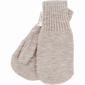 Copenhagen Colors Pale Cream Melange Merino Wool Knitted Mittens Weekend Sale Special