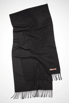 Cashmere Narrow Scarf Black Instant Hot Deal Shop & Save Big